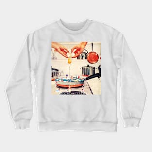 Summer in the Kitchen collage art Crewneck Sweatshirt